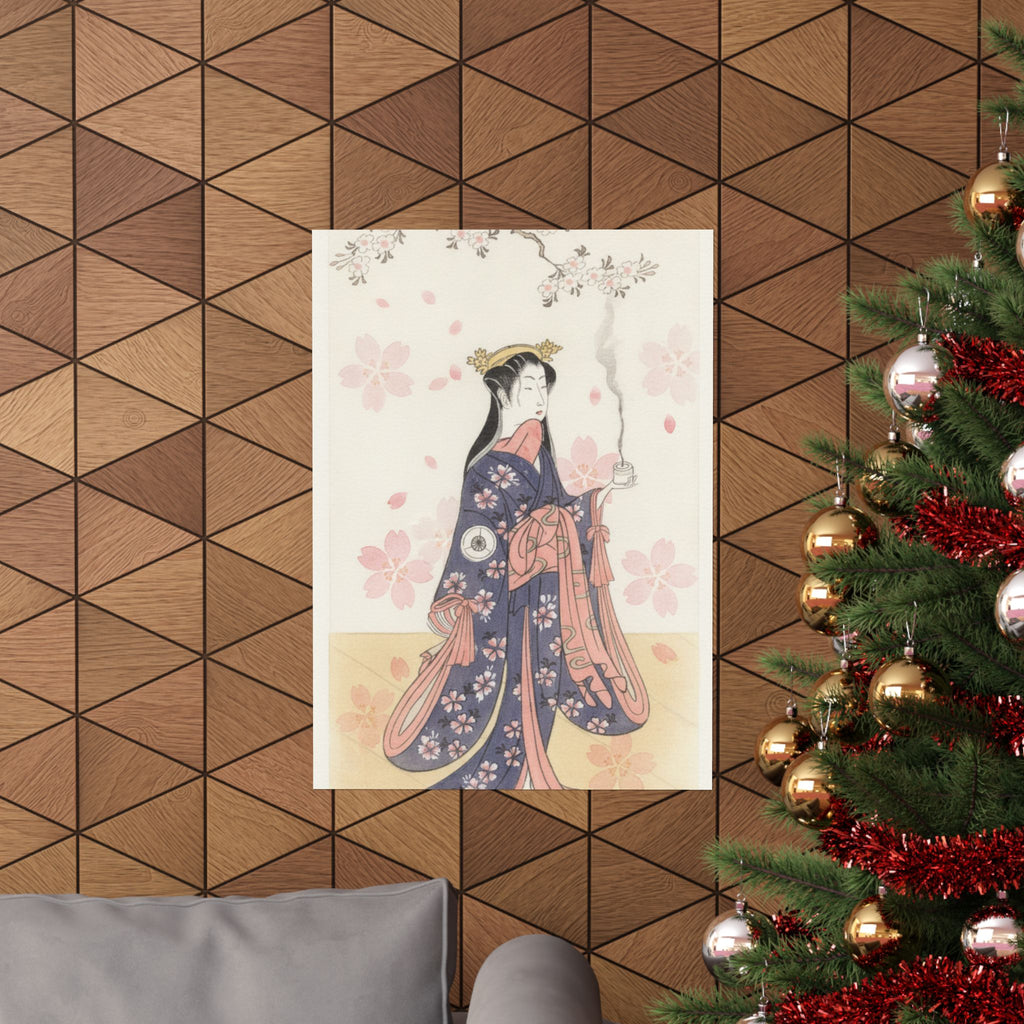 Watercolor — The Actor Iwai Hanshirō Iv As Sakura Hime, The Cherry Princess — Matte Poster