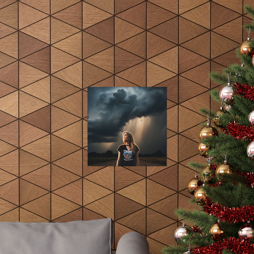 Dramatic Storm — Person — Matte Poster