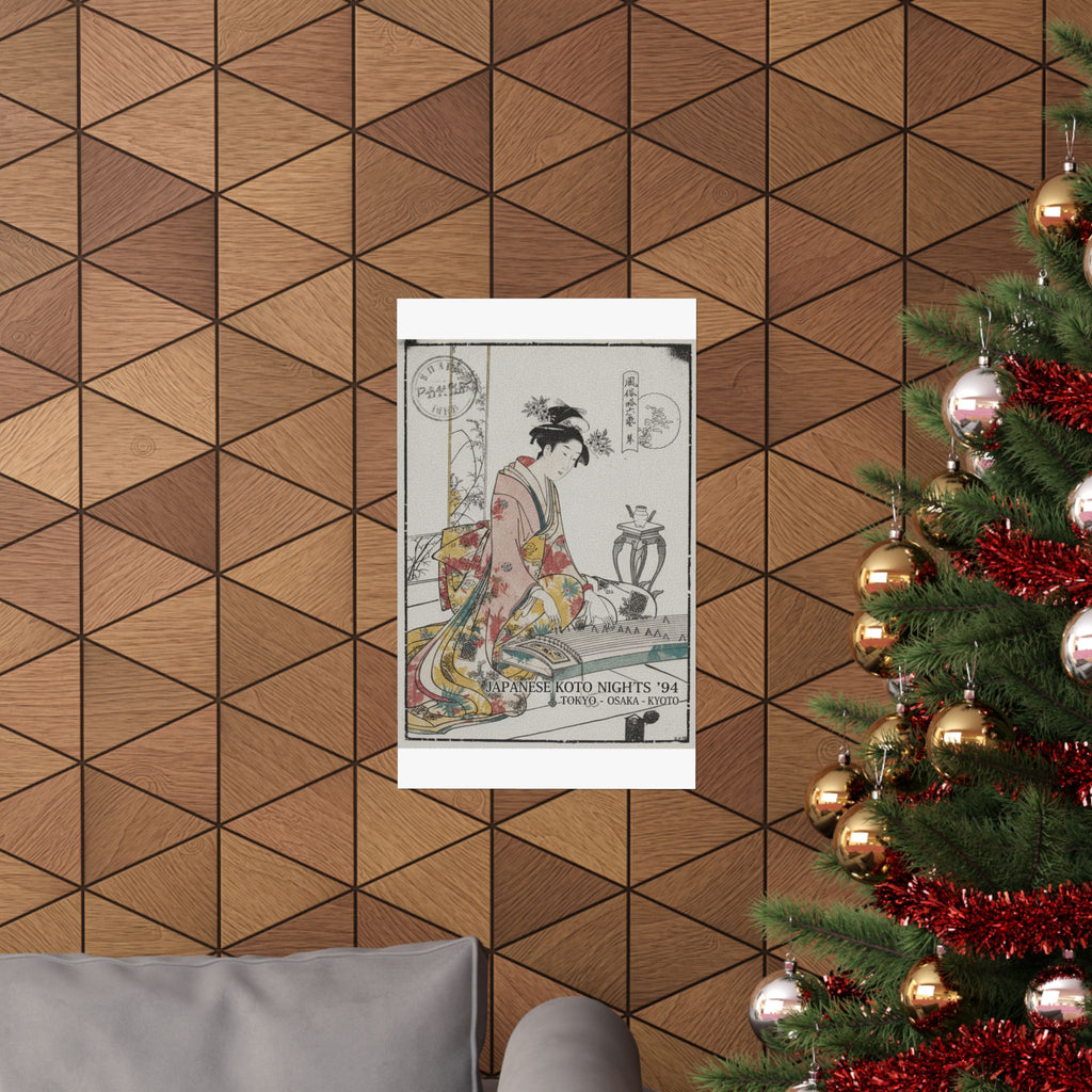 Vintage Bootleg — Young Lady Playing A Musical Instrument — Matte Poster