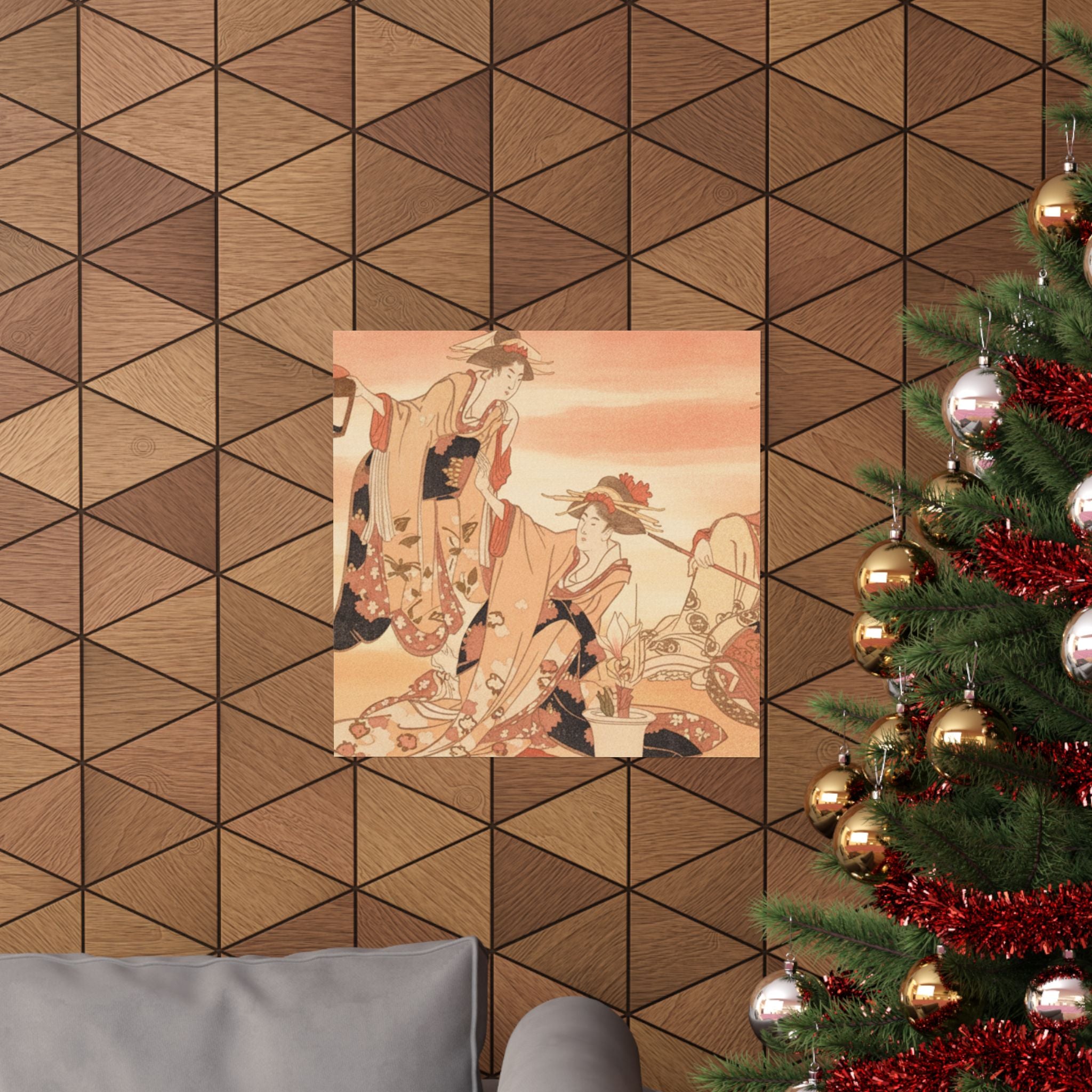 Southern Sunset — Three Young Ladies Visiting Together — Matte Poster