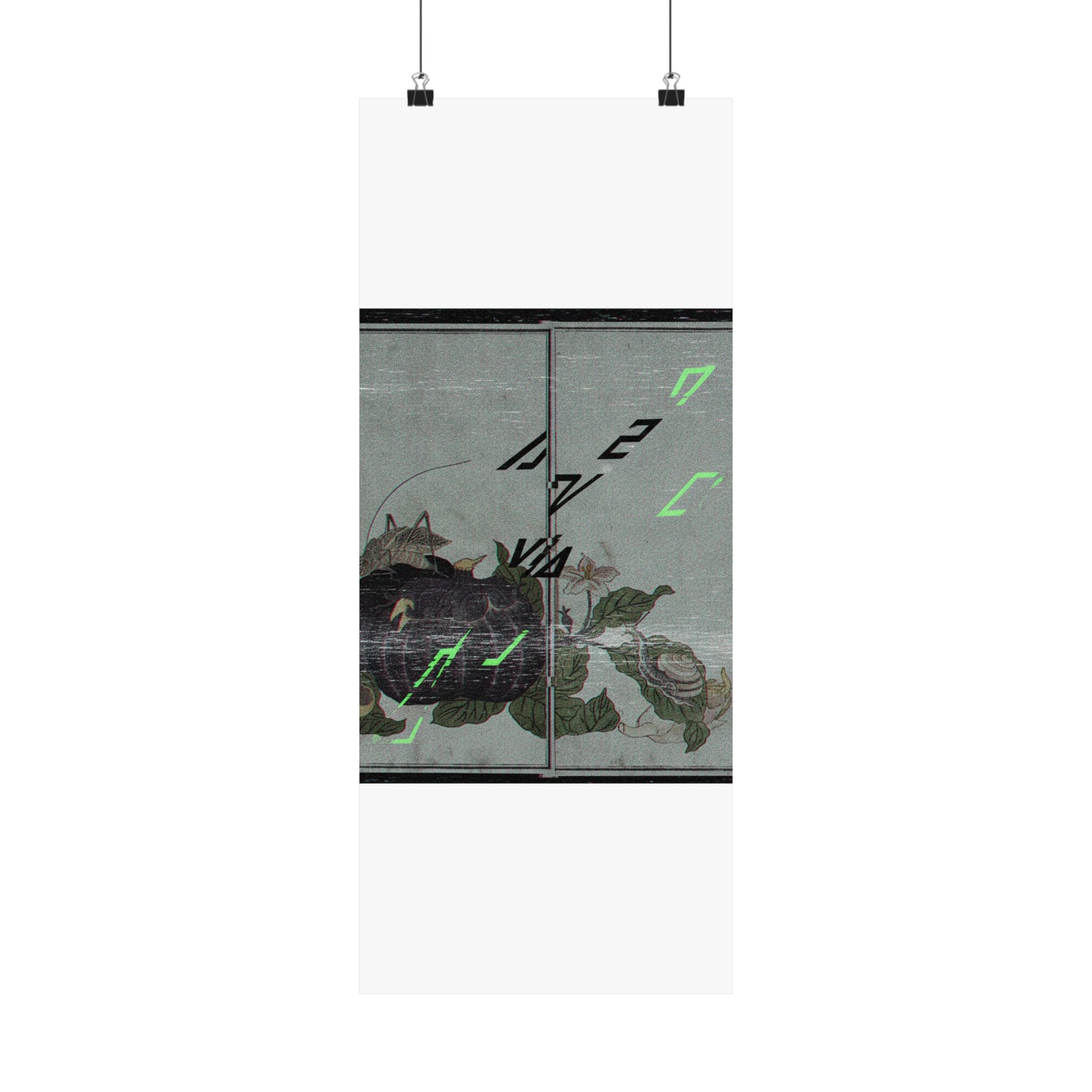 Glitch Culture — Land Snail (Katatsumuri); Giant Katydid (Kutsuwamushi), From The Picture Book Of — Matte Poster