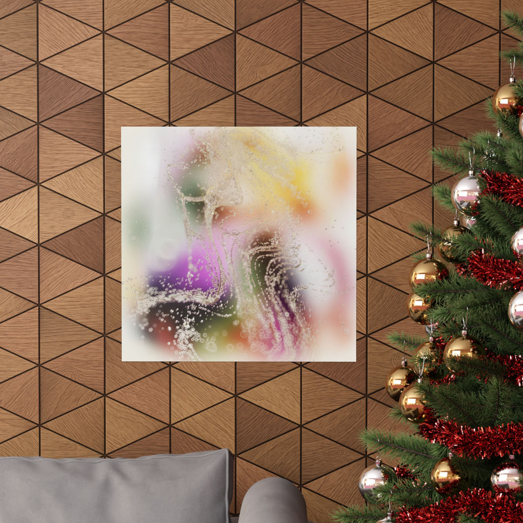 Dreamy Blurred Colour Cloud Abstract Art Poster