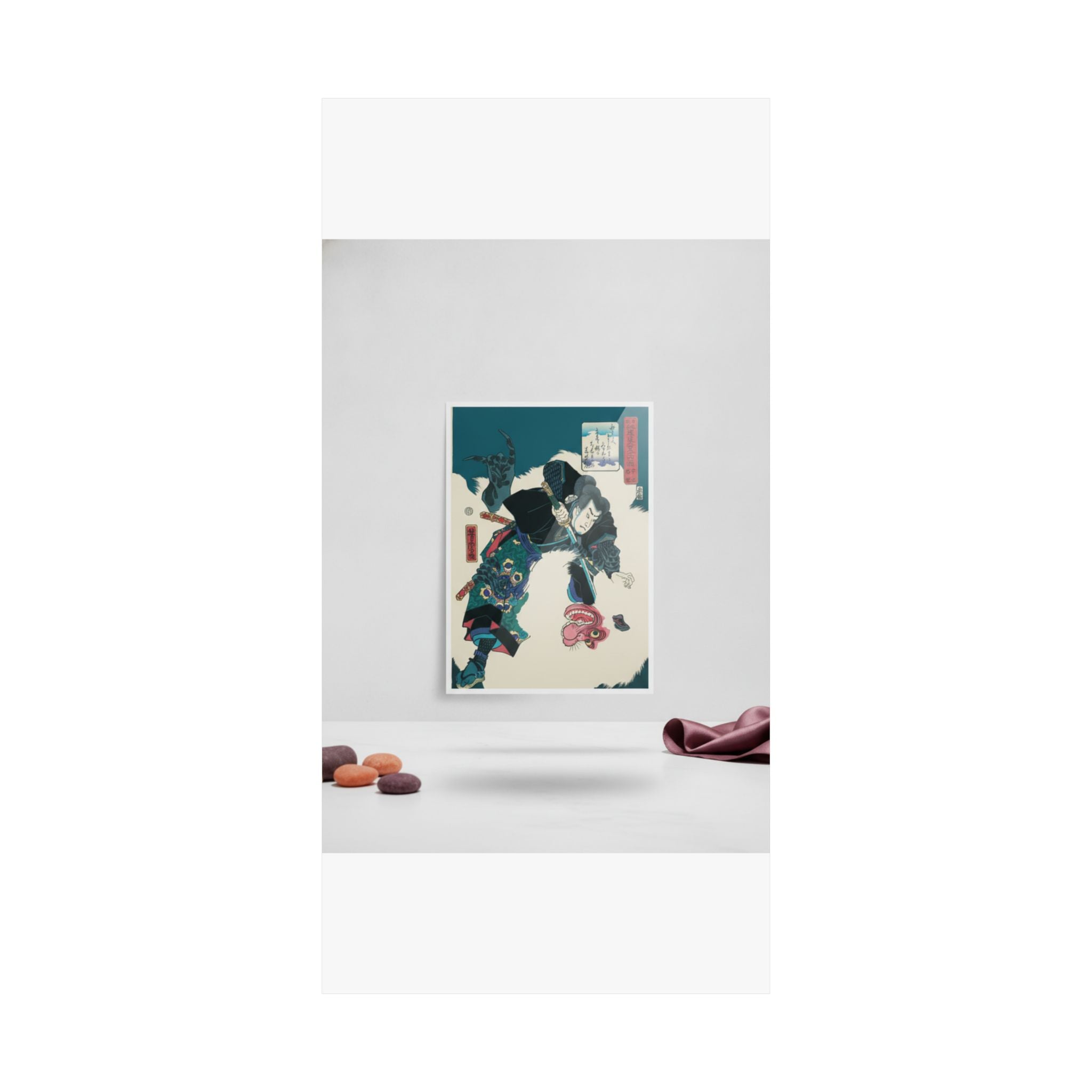 Product Marketing — The Warrior Slaying The Giant White Hihi — Matte Poster