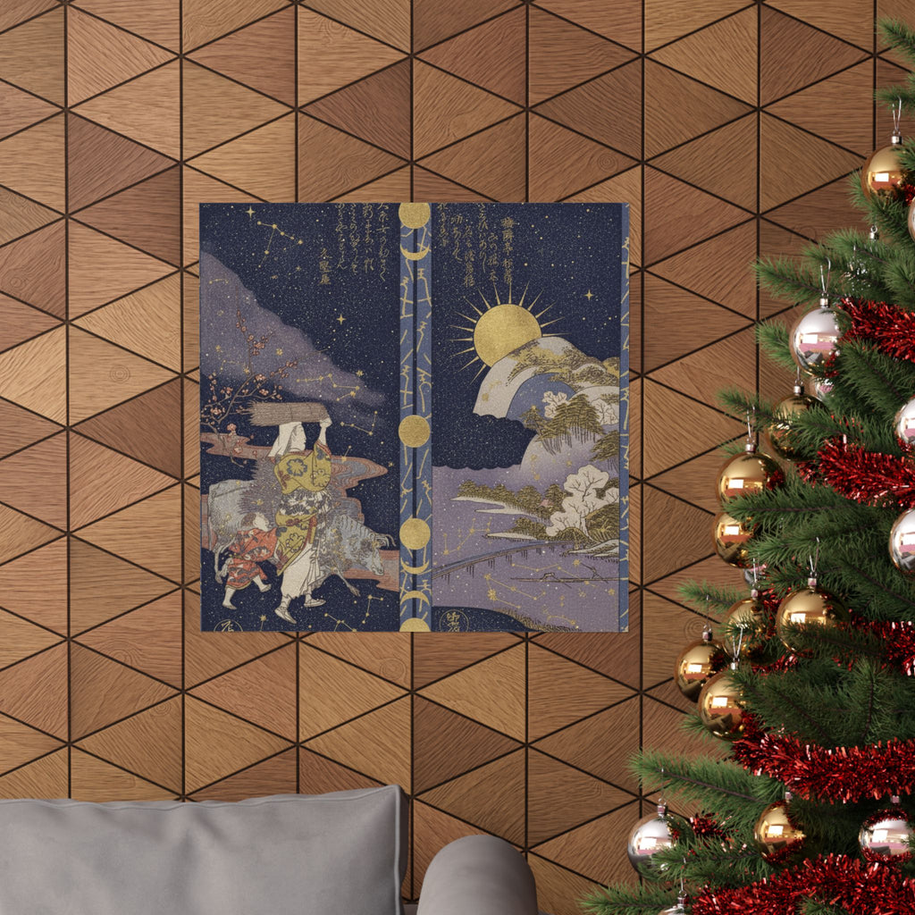 Celestial — Surimono In Shape Of Small Twofold Screen — Matte Poster