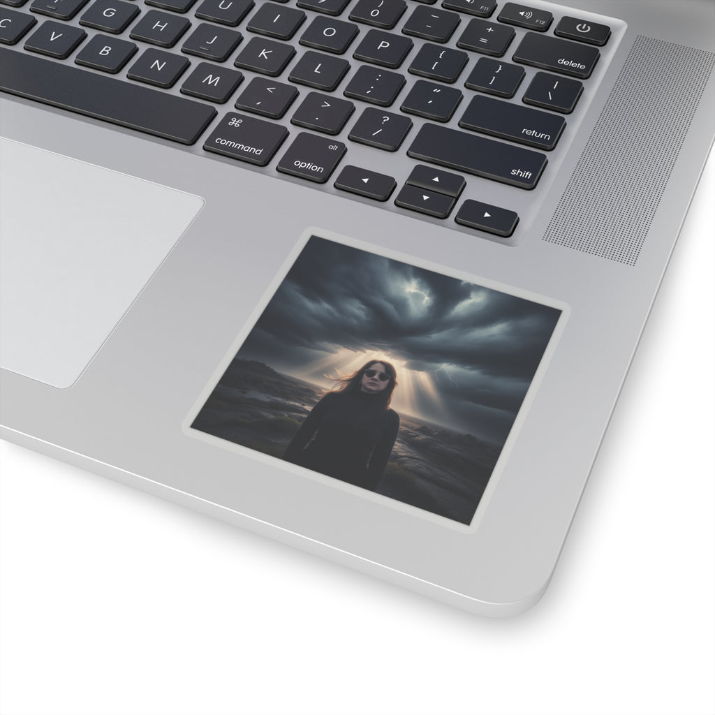 Dramatic Storm — Person — Kiss-Cut Sticker