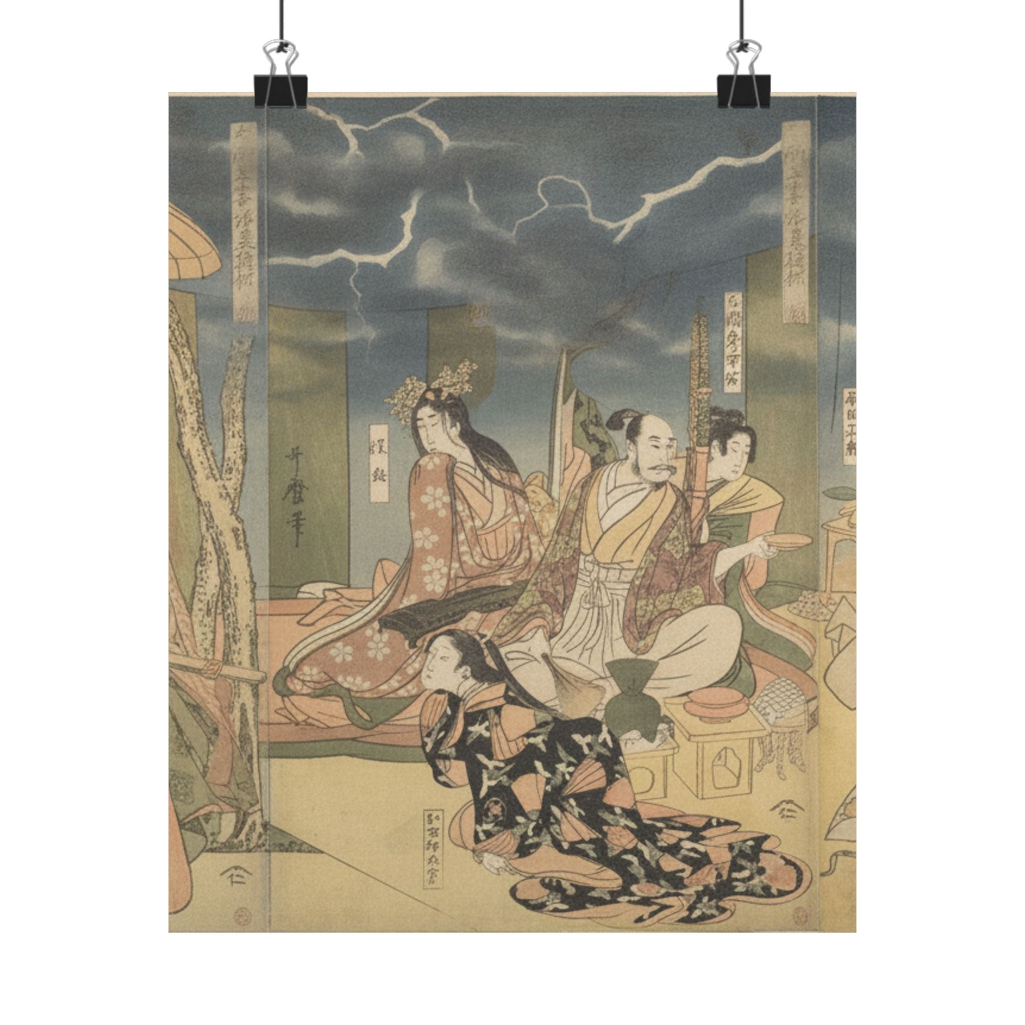 Dramatic Storm — A View Of The Pleasures Of The Taiko And His Five Wives At Rakutō — Matte Poster