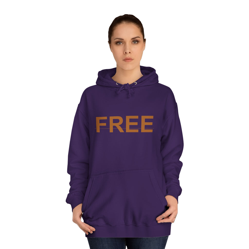 FREE Minimal Rust Lettering Statement Pullover Hoodie