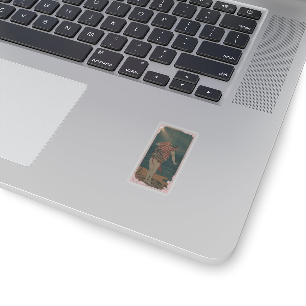 Cinematic — The Actor Otani Hiroemon Iii As Man Ready To Wade Into The Sea With A Drawn Swor — Kiss-Cut Sticker