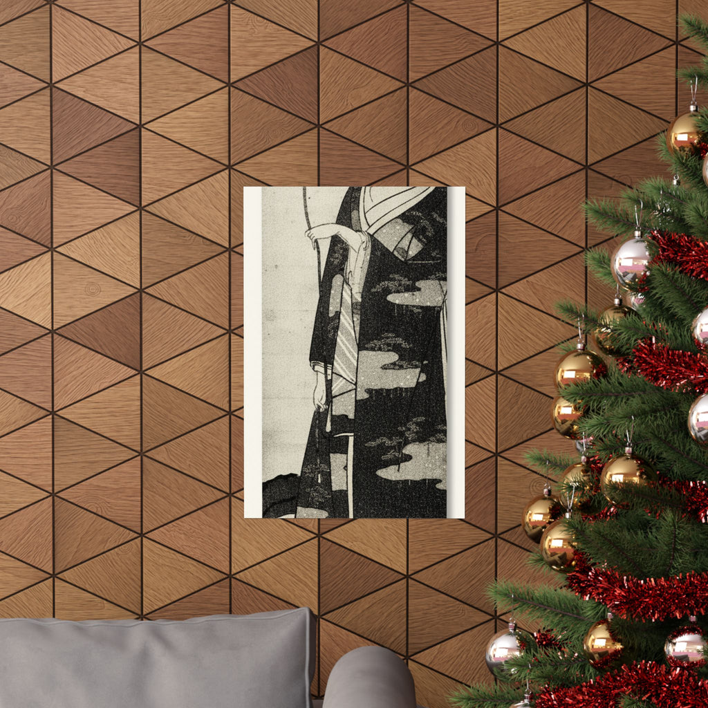 Ecommerce Main — A Woman Playing With A Monkey Which Has Climbed A Tree — Matte Poster