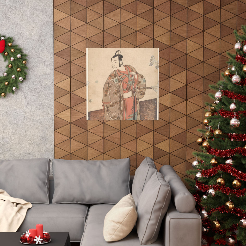 Ecommerce Main — The Actor Ichikawa Danjuro V Standing Inside Of A House And In Front Of An Engaw — Matte Poster