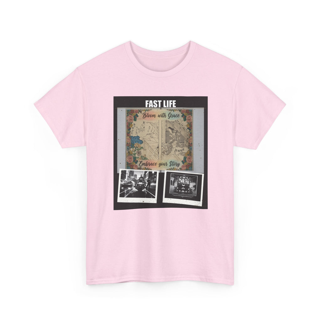 FAST LIFE Vintage Floral Collage Poster Graphic Tee
