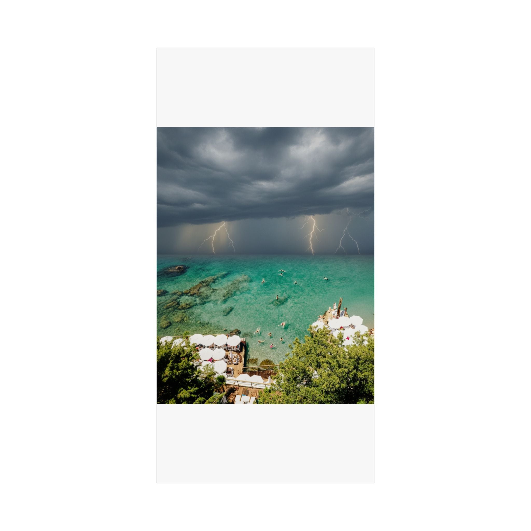 Dramatic Storm — Beach — Matte Poster