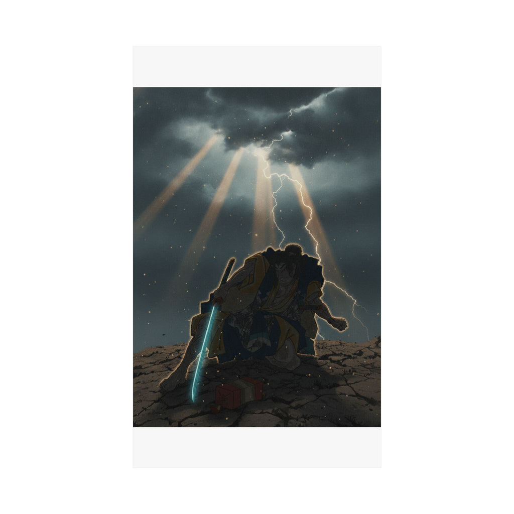 Dramatic Storm — “‘A Molted Cicada Shell’ (Utsusemi): Soga Gorō Tokimune,” From The Series Scenes — Matte Poster