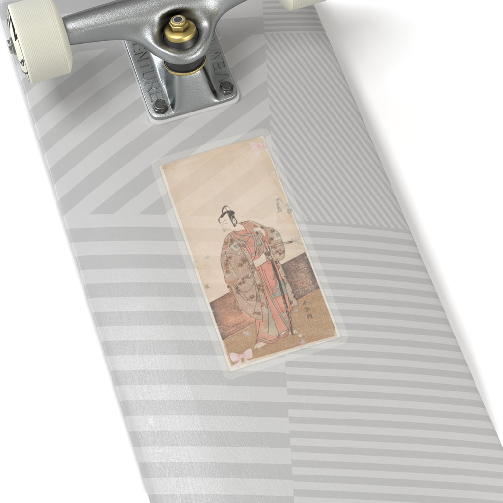 Ecommerce Main — The Actor Ichikawa Danjuro V Standing Inside Of A House And In Front Of An Engaw — Kiss-Cut Sticker