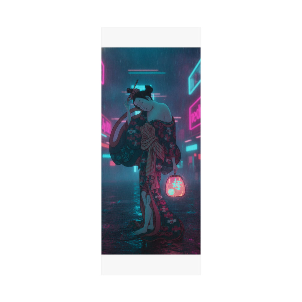 Neon Noir — Summer Willow In The Breeze — Matte Poster