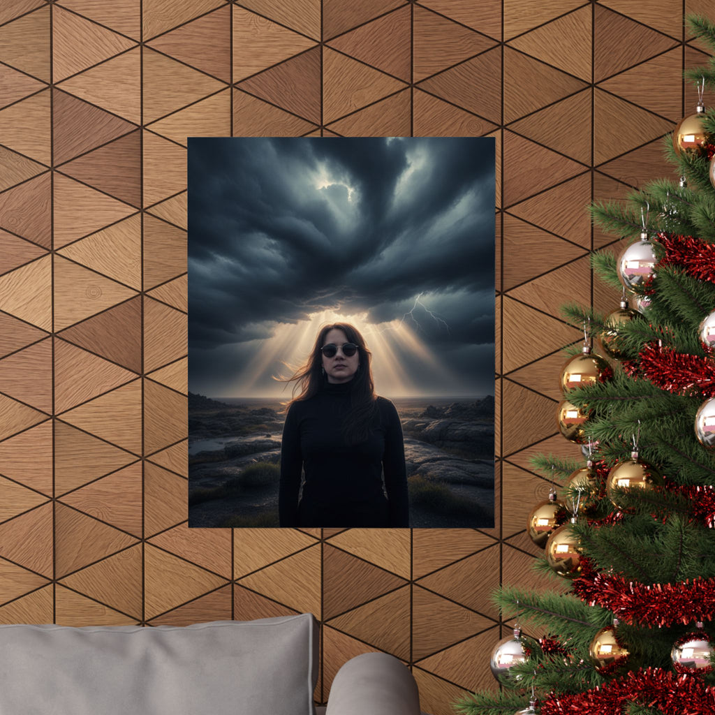 Dramatic Storm — Person — Matte Poster
