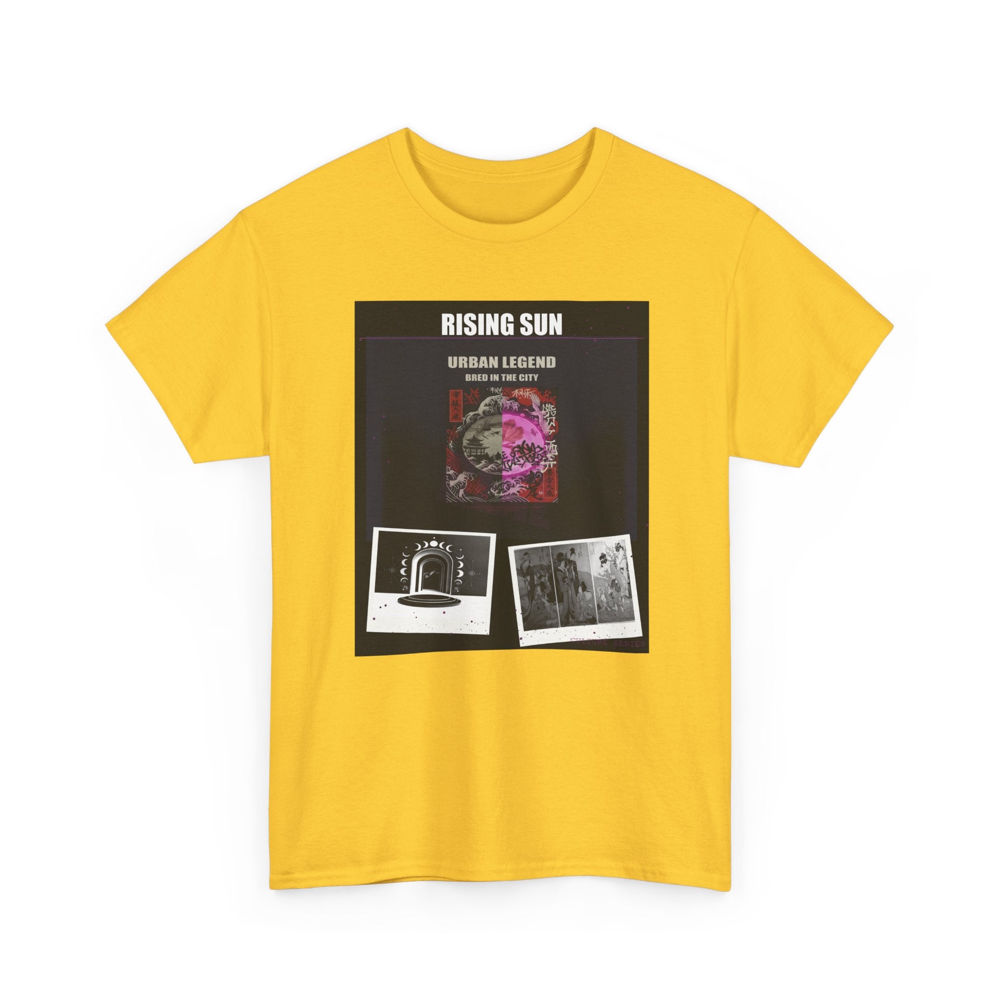 RISING SUN Magenta Night Poster Collage Graphic Tee