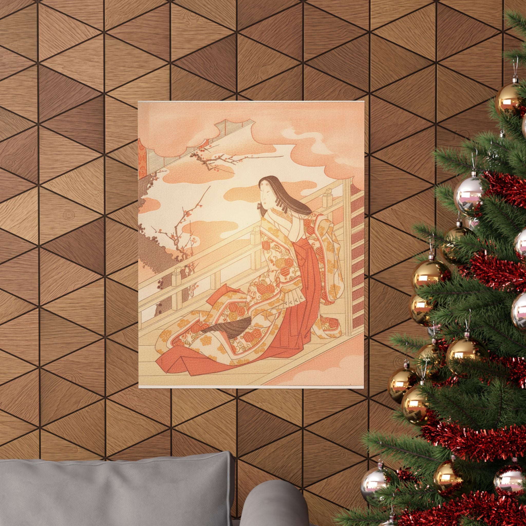 Southern Sunset — Court Lady Praising The Plum Blossom — Matte Poster