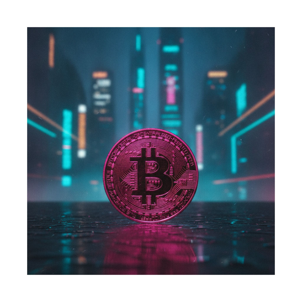 Neon Noir — Coin — Matte Poster