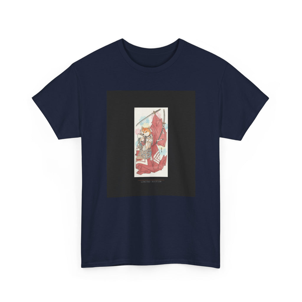 Shiba Inu Samurai Katana Watercolour Ukiyo-e Graphic Tee