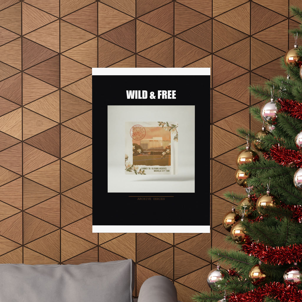 WILD & FREE Vintage Magnolia Archive Matte Poster