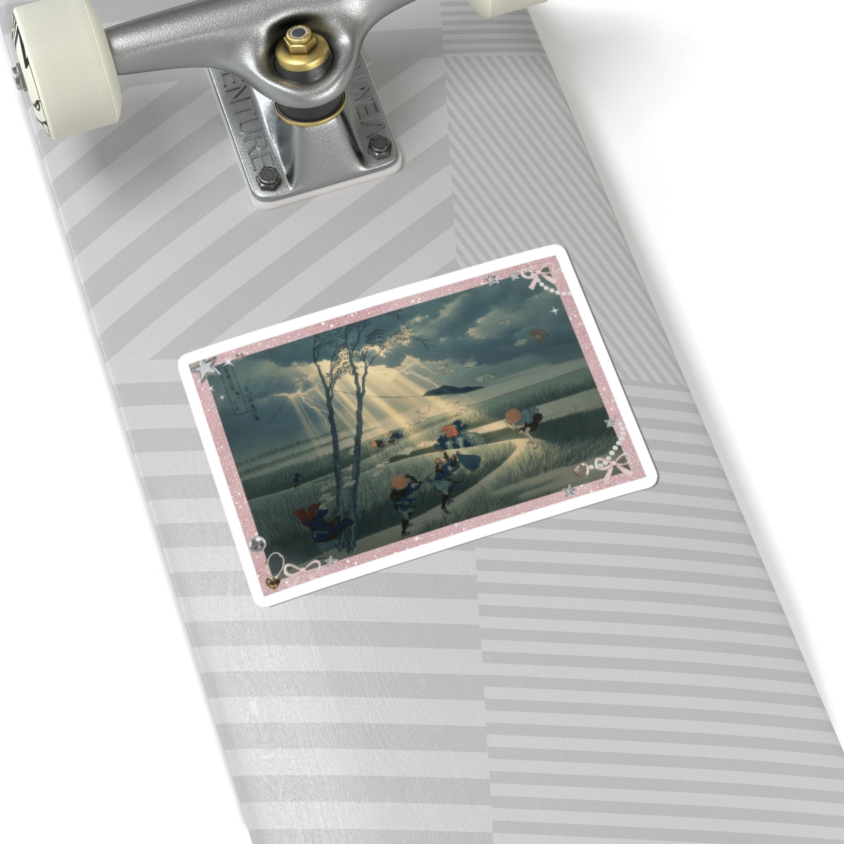 Dramatic Storm — Ejiri In Suruga Province (Sunshū Ejiri), From The Series Thirty-Six Views Of Mou — Kiss-Cut Sticker