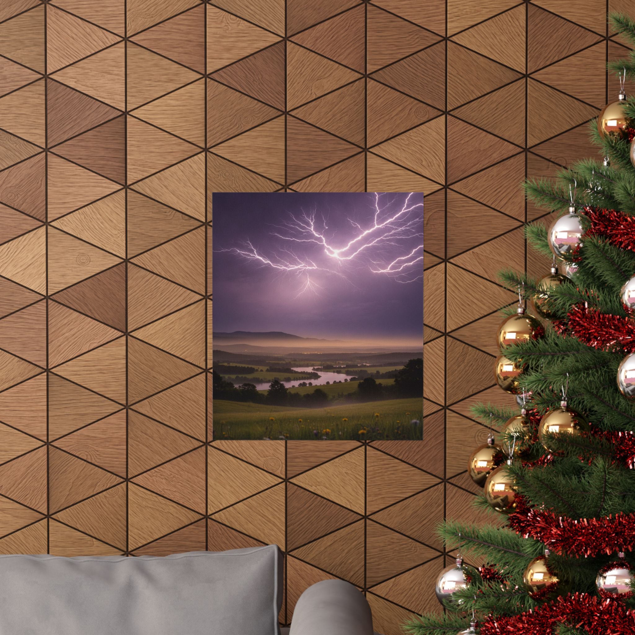 Scenic Nature — Lightning — Matte Poster