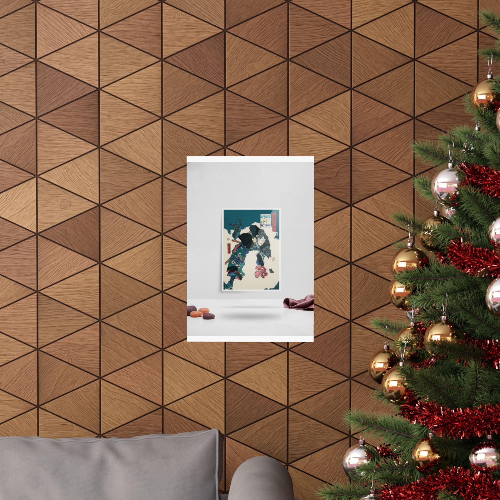 Product Marketing — The Warrior Slaying The Giant White Hihi — Matte Poster