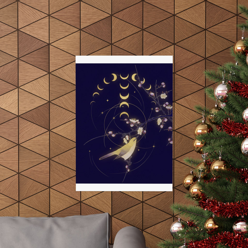 Celestial — New Moon; Nightingale On A Plum Branch — Matte Poster