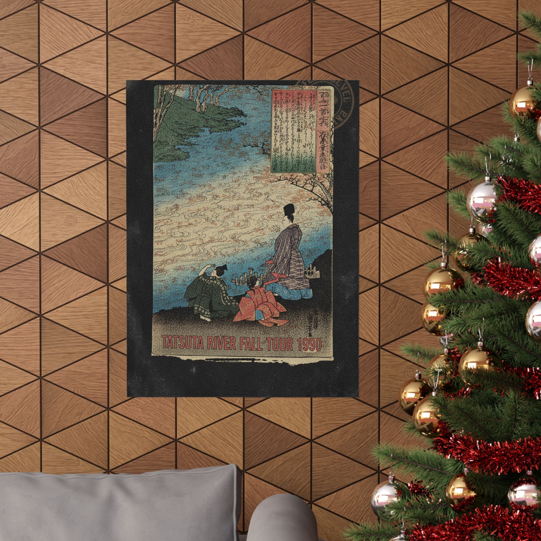 Vintage Bootleg — Poet With Two Pages On The Banks Of The Tatsuta — Matte Poster