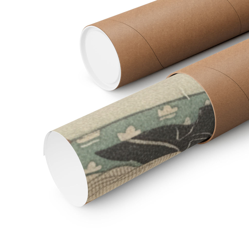 Botanical — Man Seated With His Reading And Writing Materials Before Him — Matte Poster