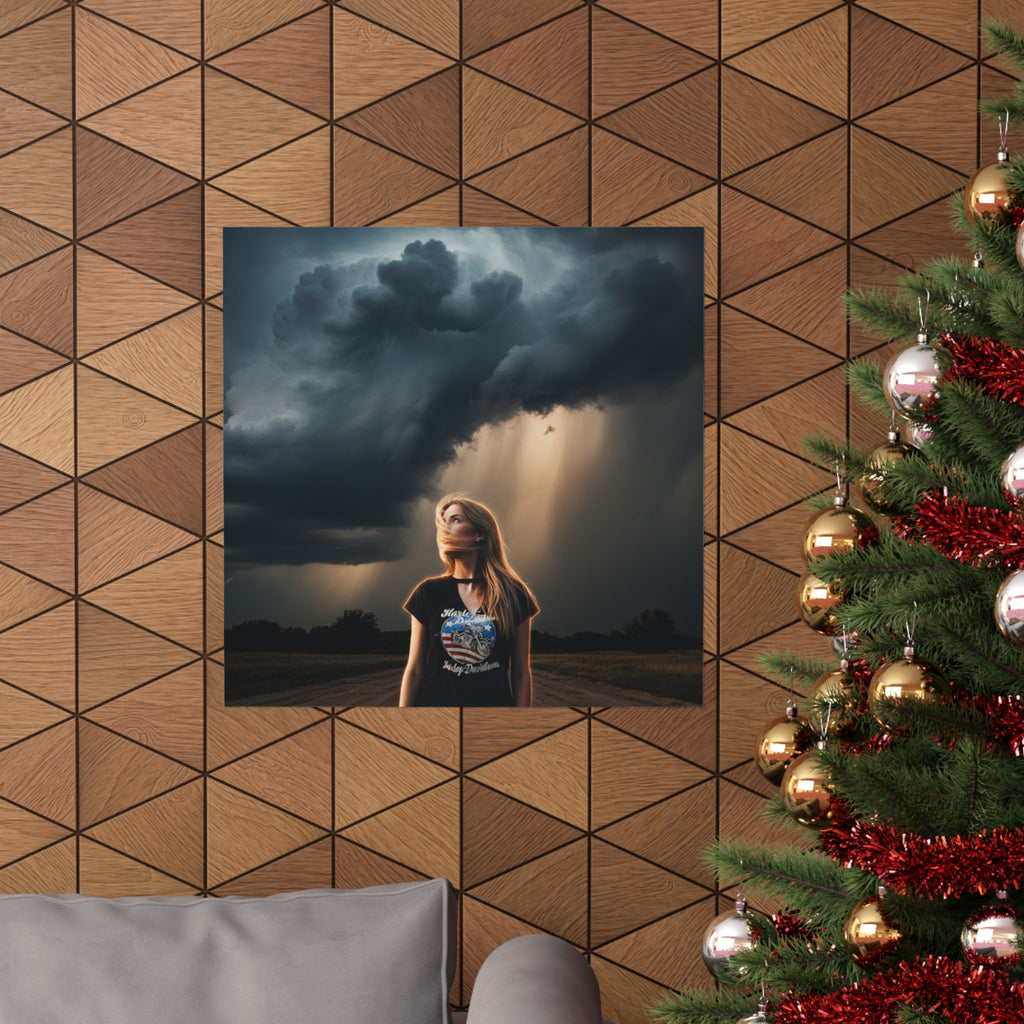 Dramatic Storm — Person — Matte Poster