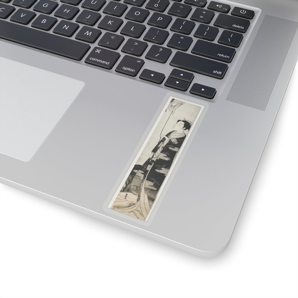 Ecommerce Main — A Woman Playing With A Monkey Which Has Climbed A Tree — Kiss-Cut Sticker