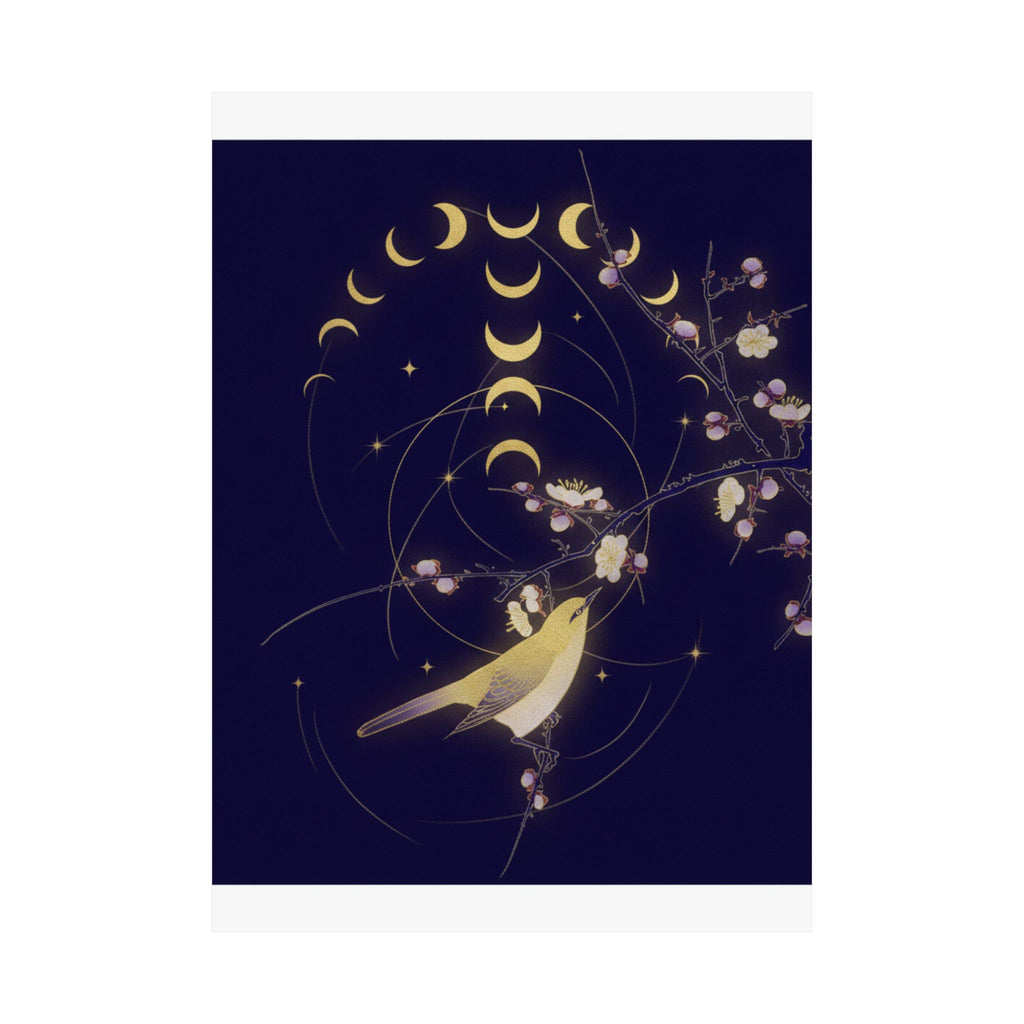 Celestial — New Moon; Nightingale On A Plum Branch — Matte Poster