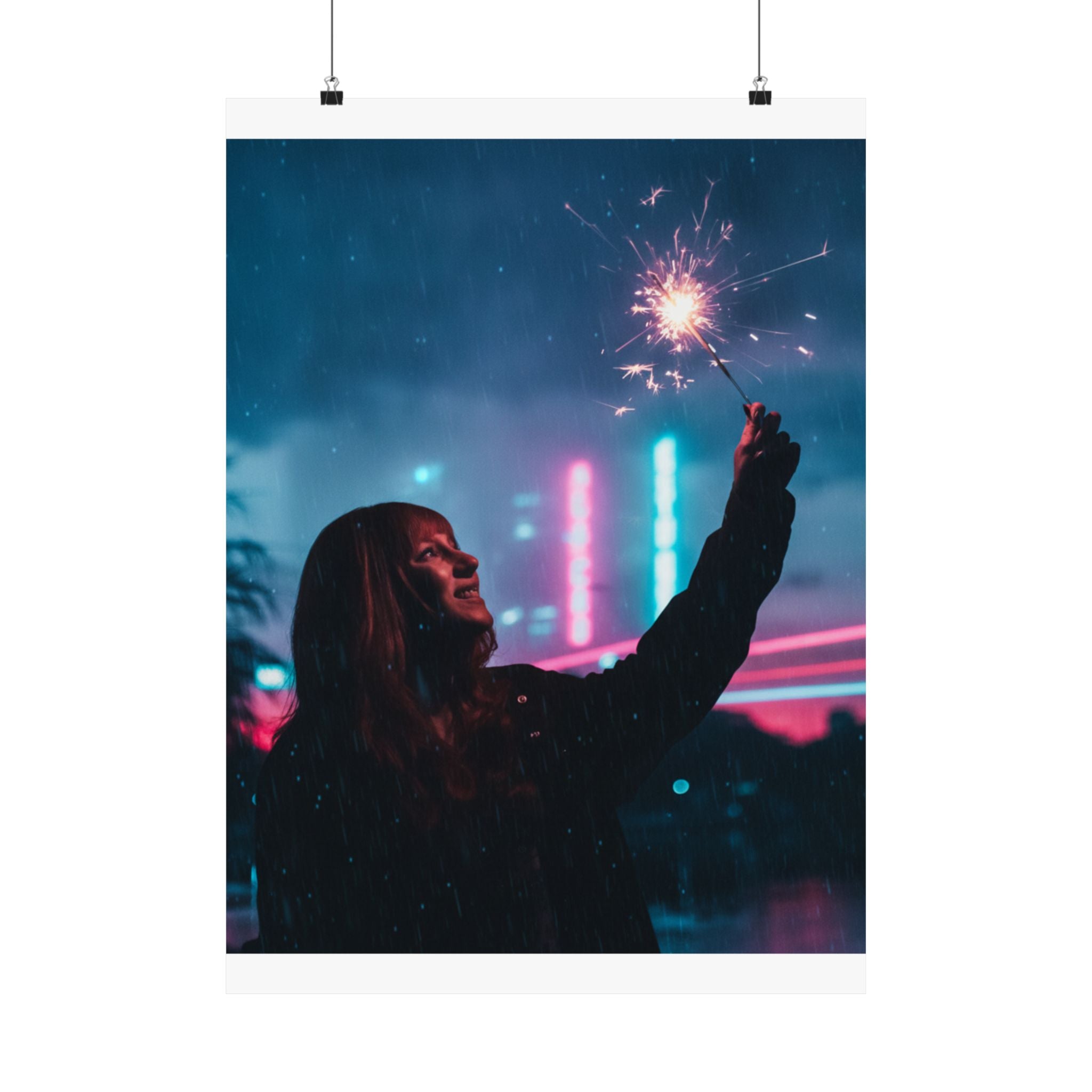 Neon Noir — Person — Matte Poster