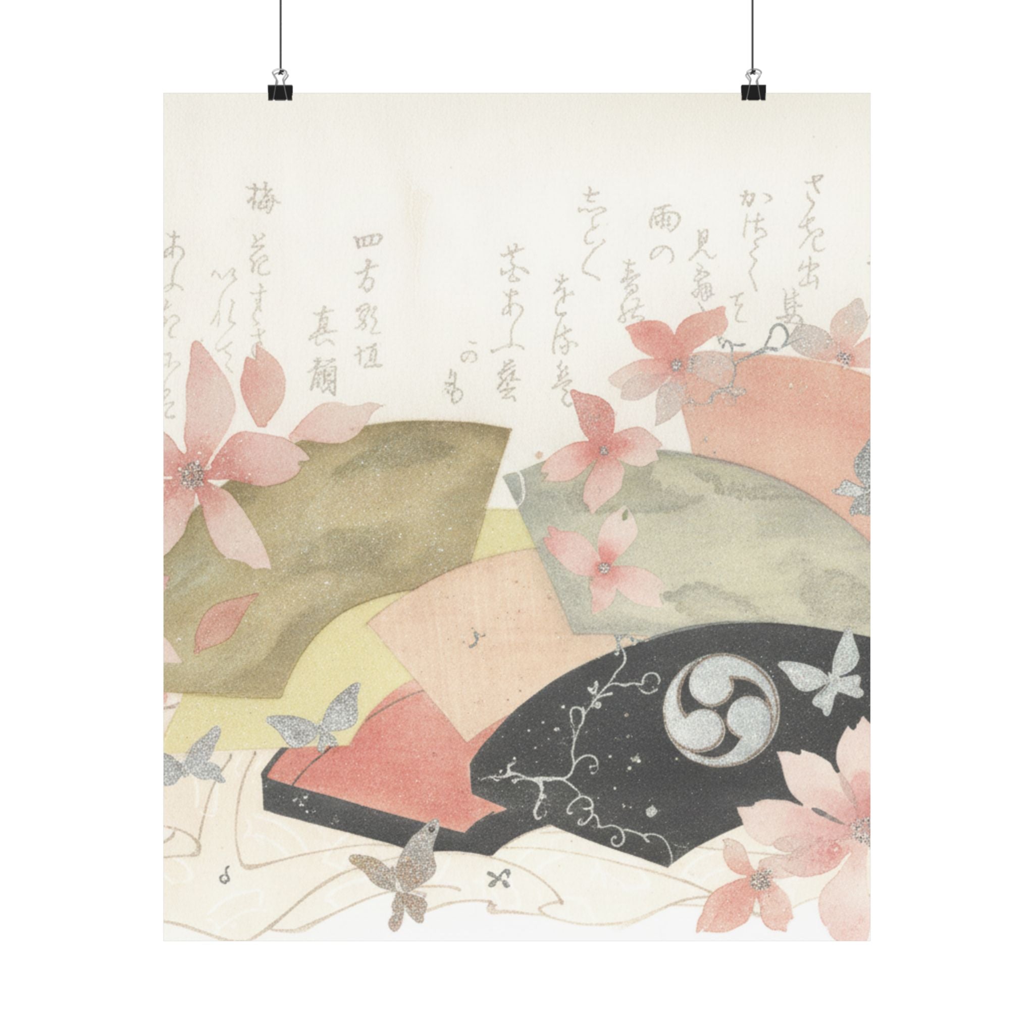 Watercolor — Fan-Box With Fans — Matte Poster