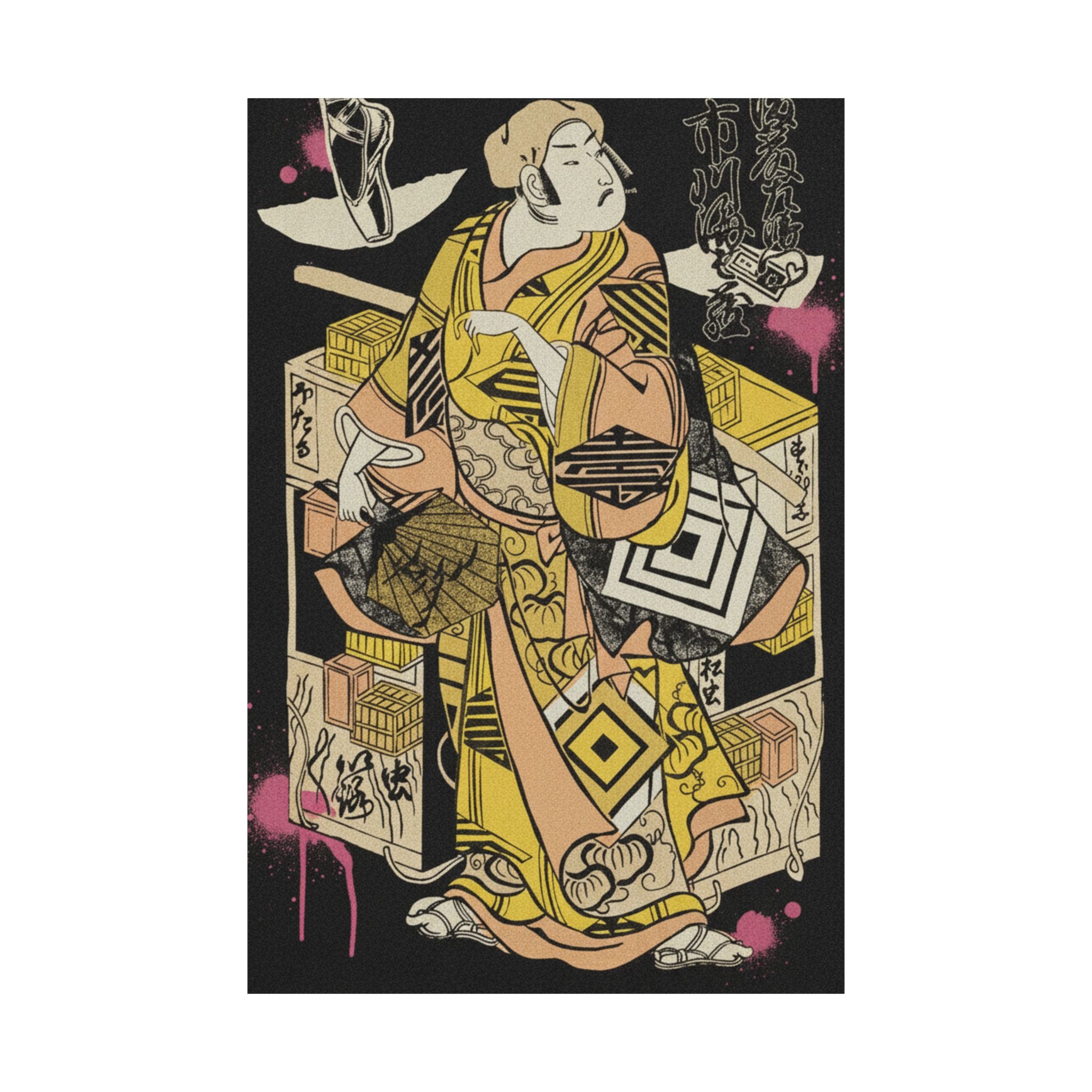 Streetwear Collage — The Actor Ichikawa Danjuro Ii, 1688–1758 — Matte Poster