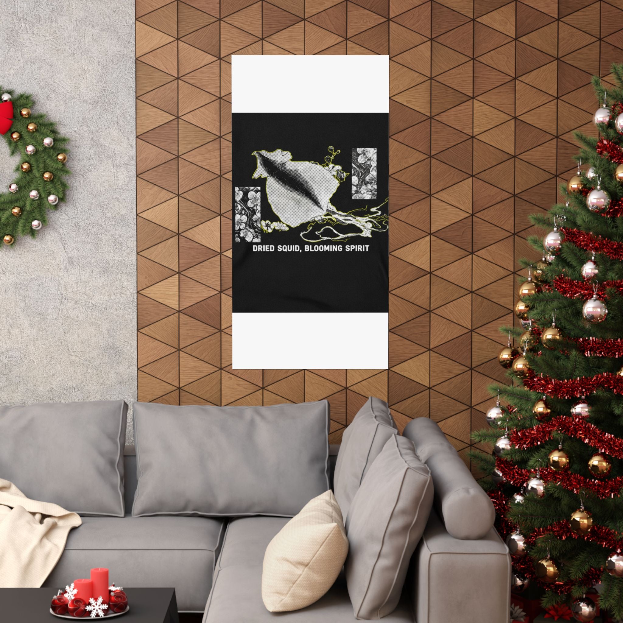 Streetwear Collage — Dried Cuttle-Fish And Plum Blossoms — Matte Poster
