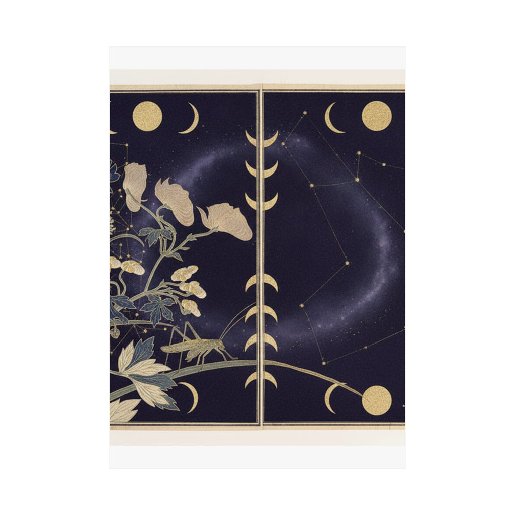 Celestial — Katydid (Umaoi-Mushi); Centipede, (Mukade), From The Picture Book Of Crawling Cr — Matte Poster