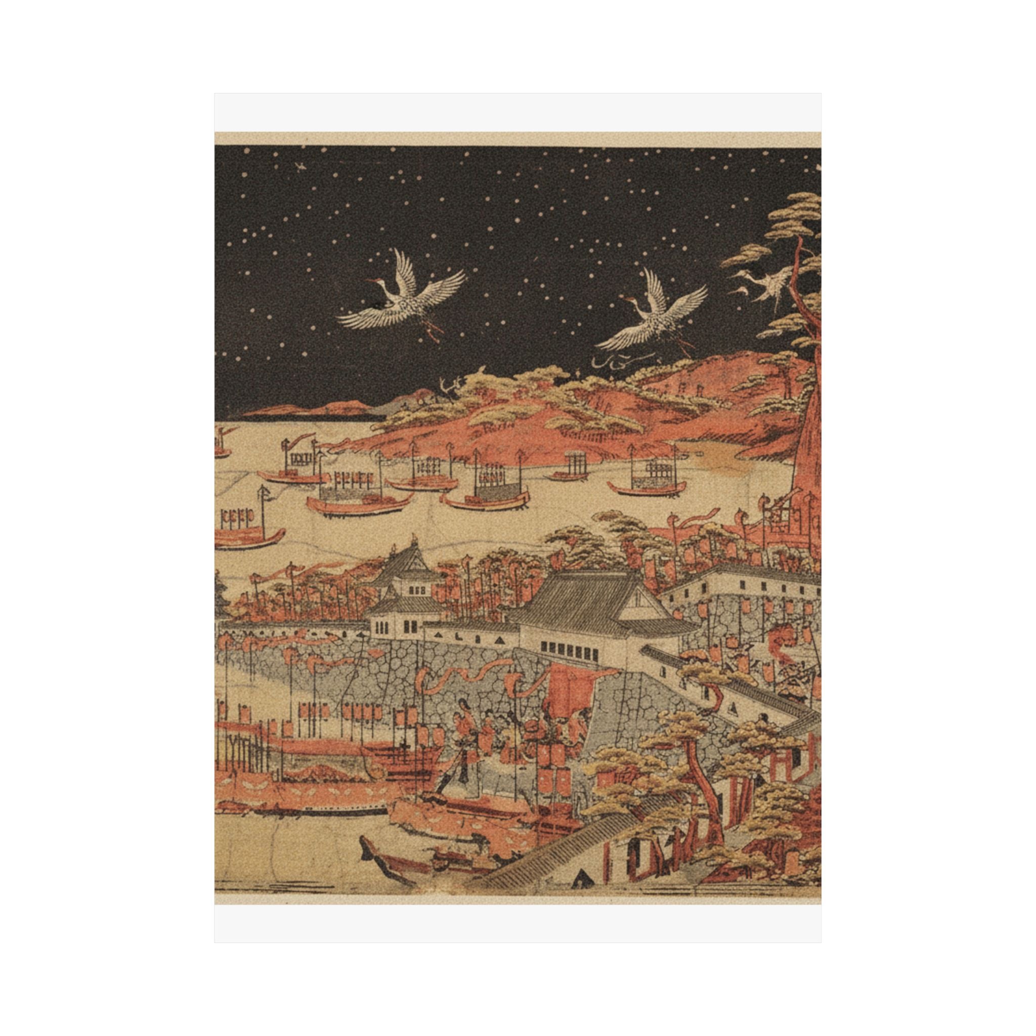Japanese Street — Battle Of Ichi–No–Tani, March 21, 1184 — Matte Poster