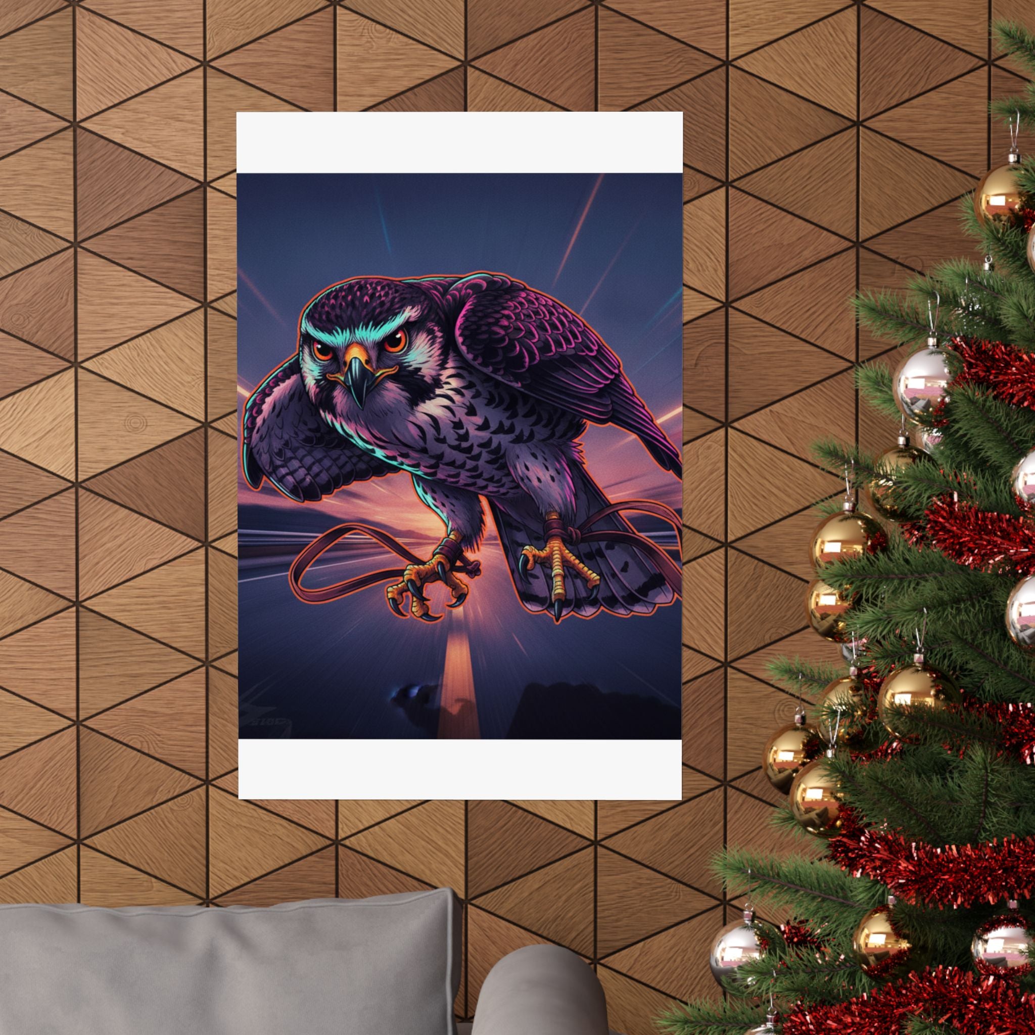 Fast Furious — Hawk Tied To Perch — Matte Poster