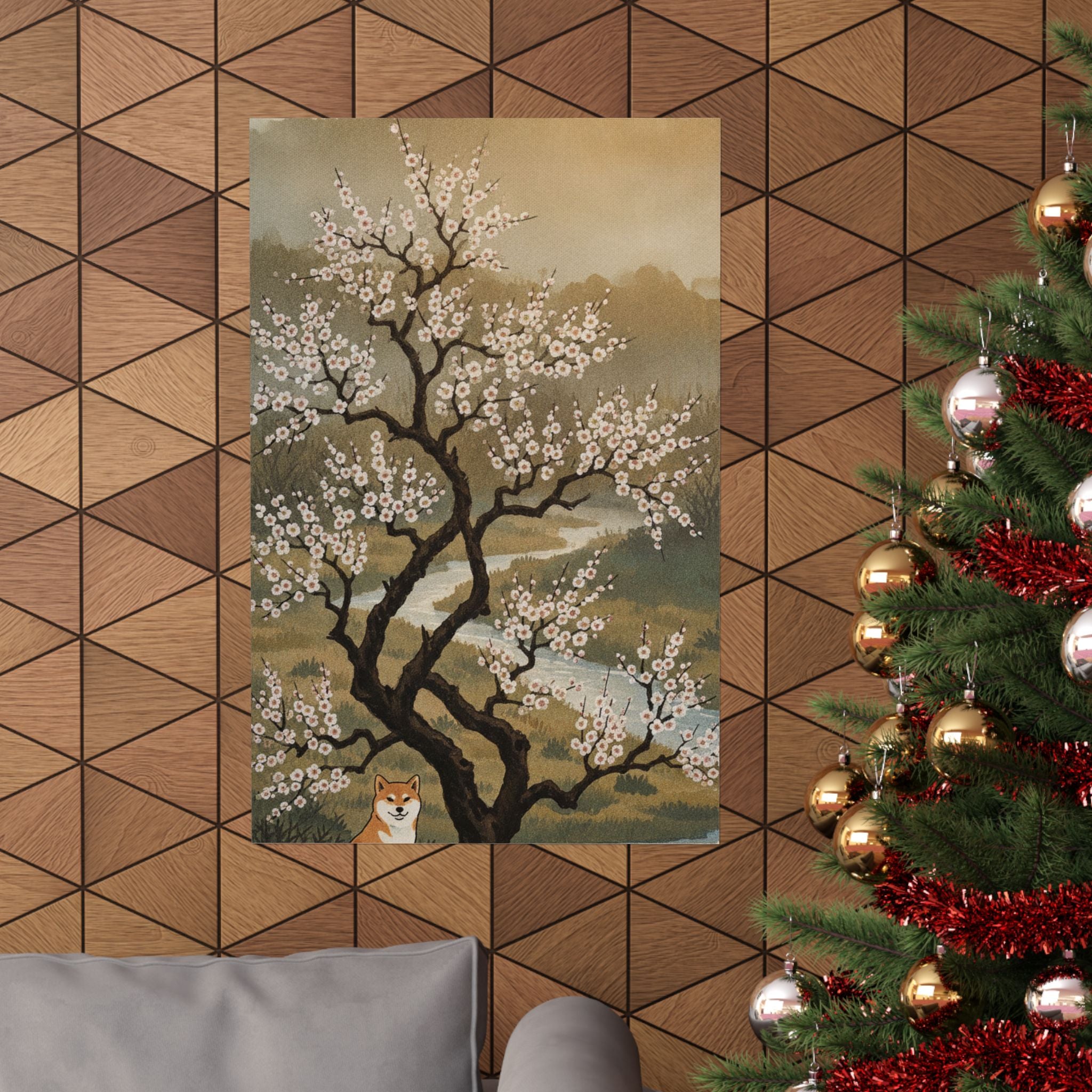 Scenic Nature — Plum Tree In Blossom — Matte Poster