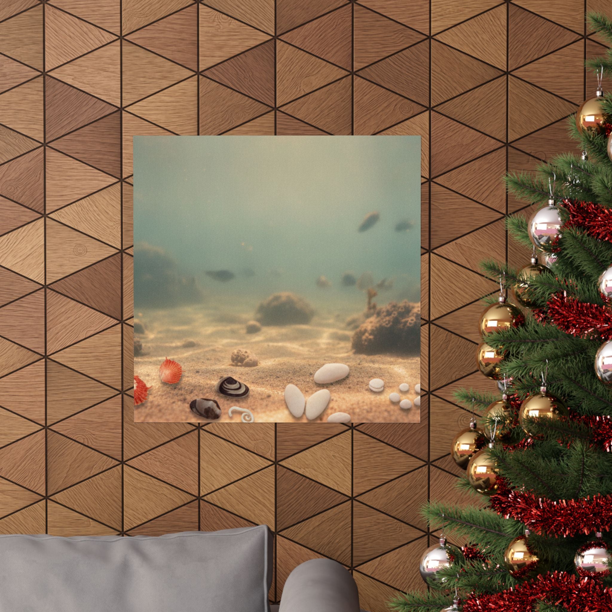 Scenic Nature — Shells Under Water — Matte Poster