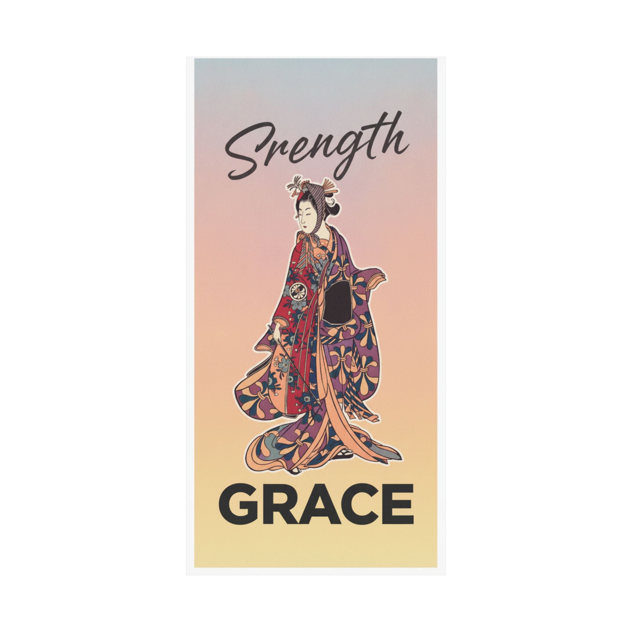 Affirmation — Segawa Kikunojō Ii As A Woman Standing — Matte Poster