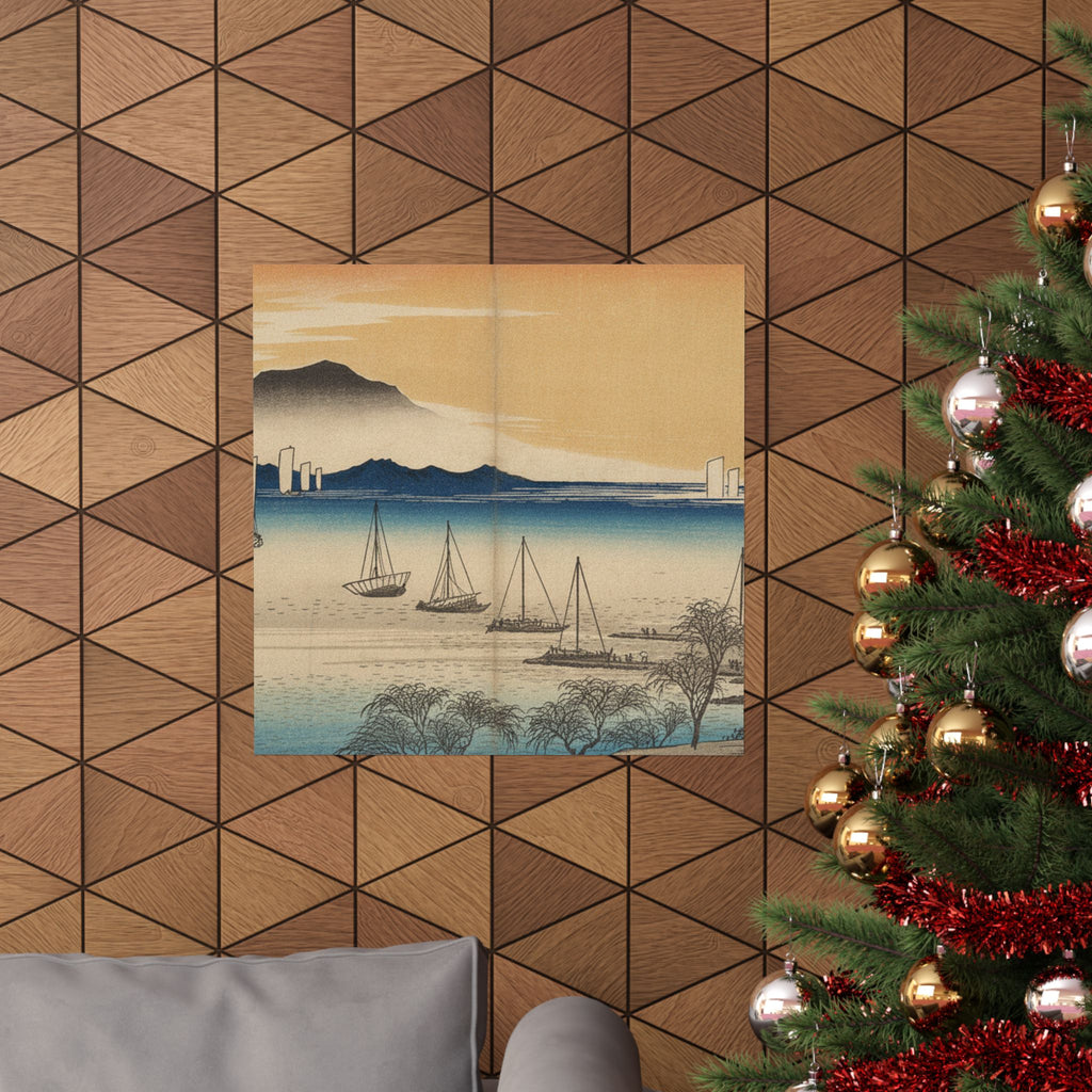 Affirmation — Sailing Boats Returning To Yabase, Lake Biwa — Matte Poster