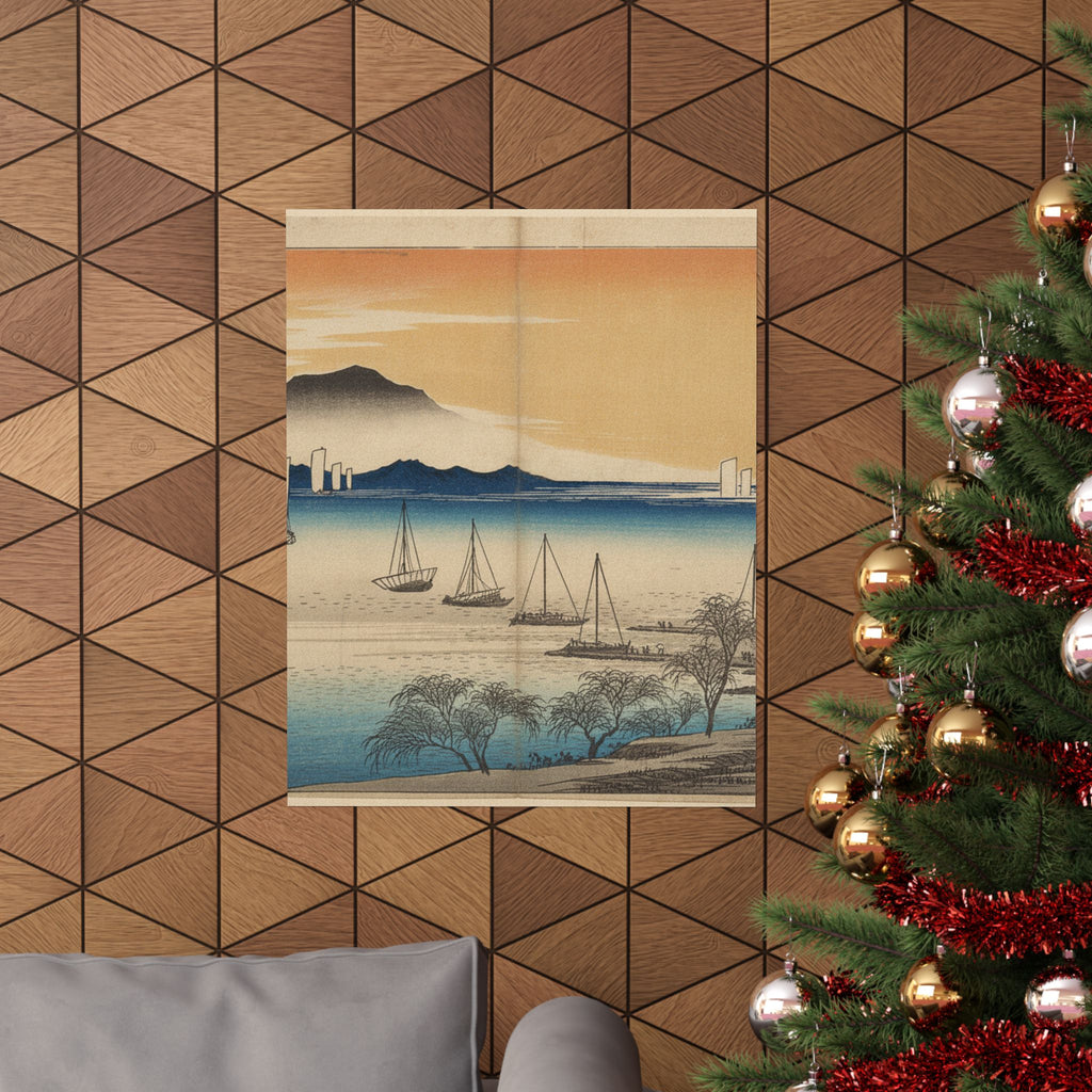 Affirmation — Sailing Boats Returning To Yabase, Lake Biwa — Matte Poster