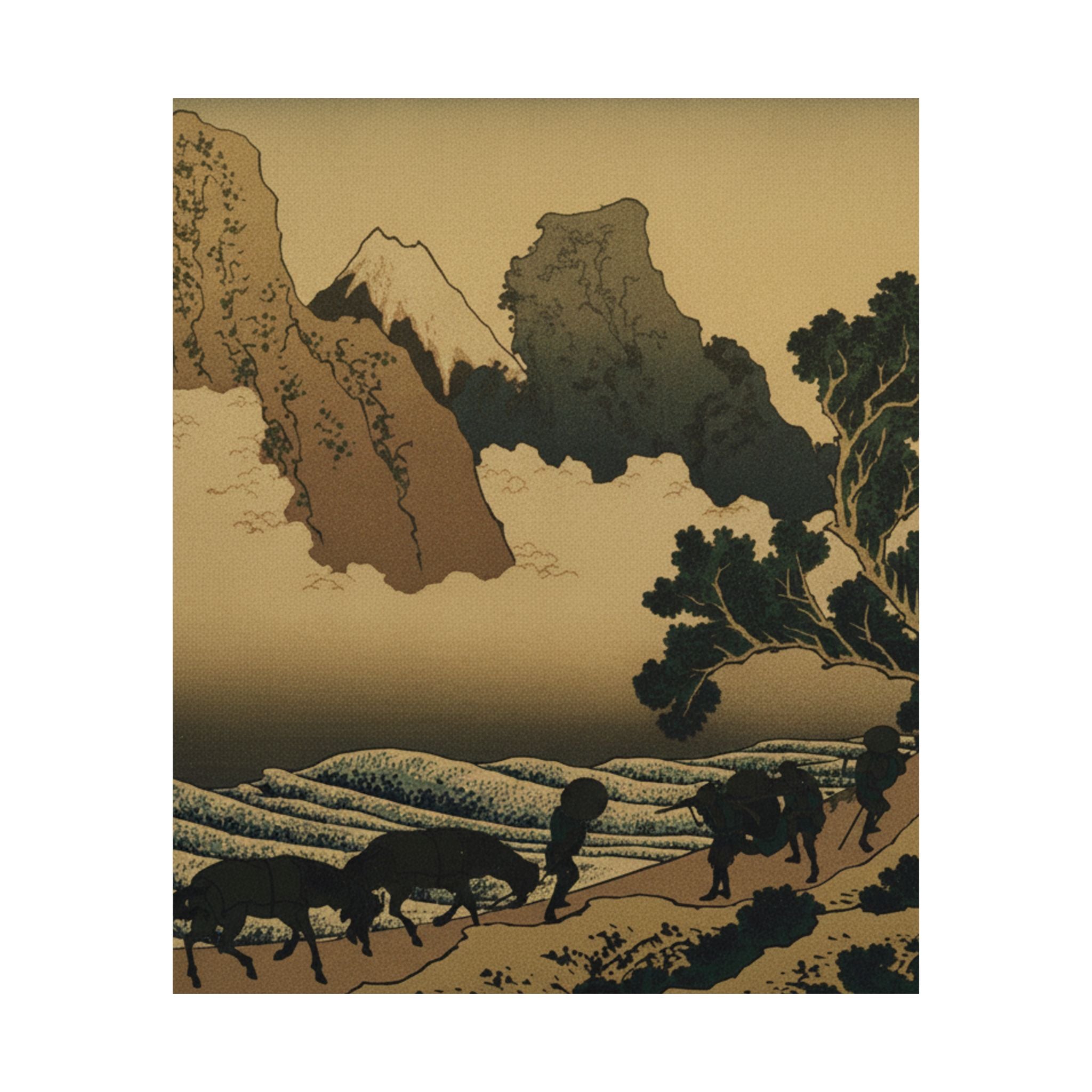 Scenic Nature — View From The Other Side Of Fuji From The Minobu River (Minobugawa Ura Fuji), Fr — Matte Poster