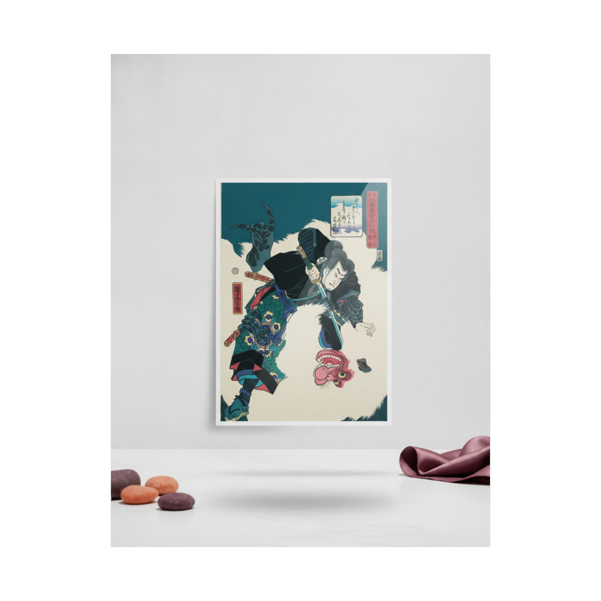 Product Marketing — The Warrior Slaying The Giant White Hihi — Matte Poster