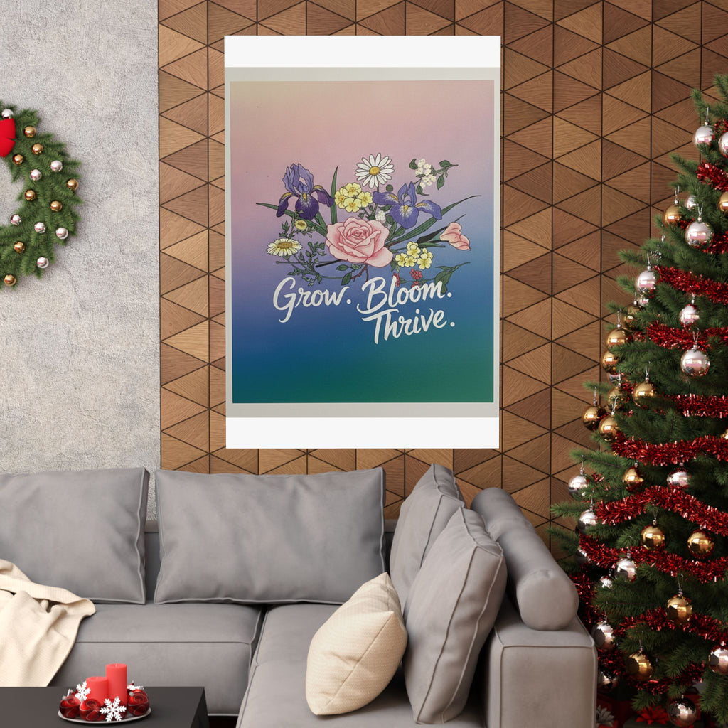 Affirmation — Rose, Iris, Primrose And Daisy — Matte Poster