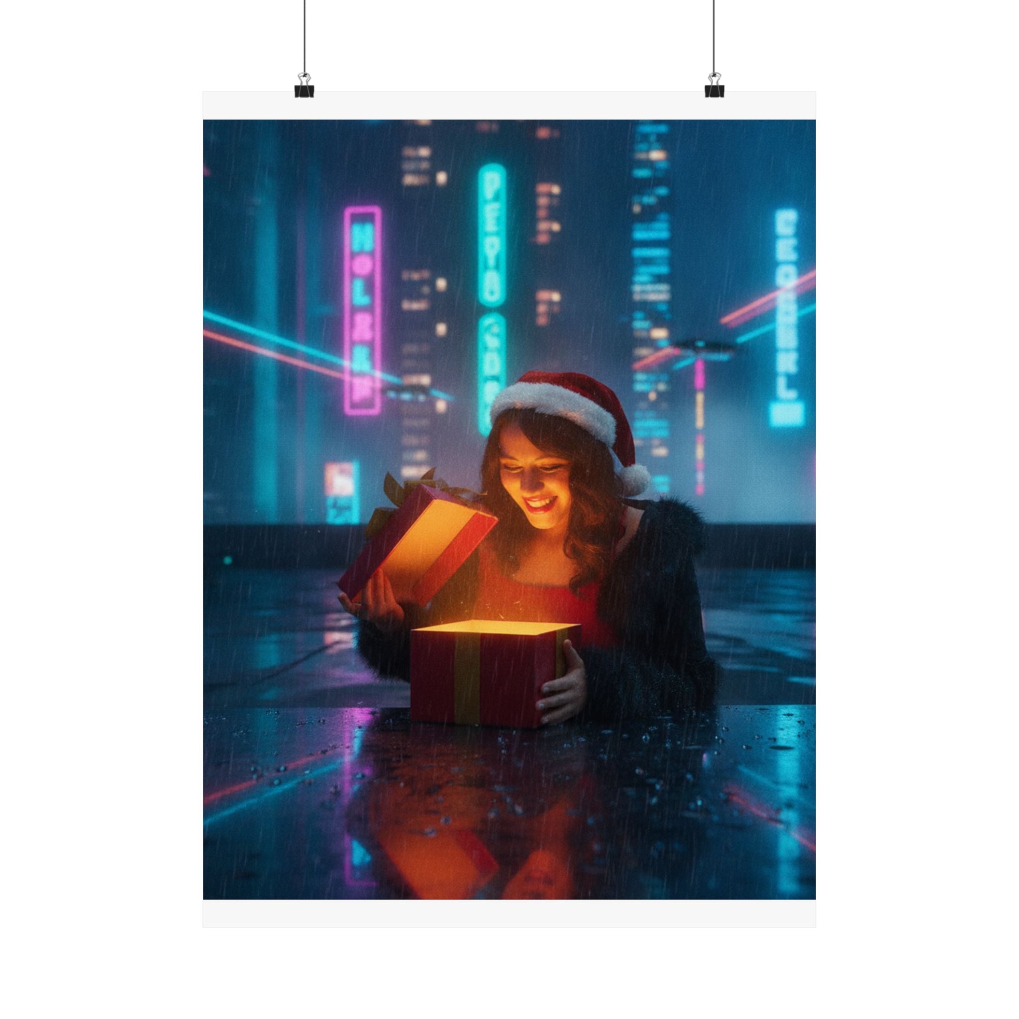 Neon Noir — Person — Matte Poster